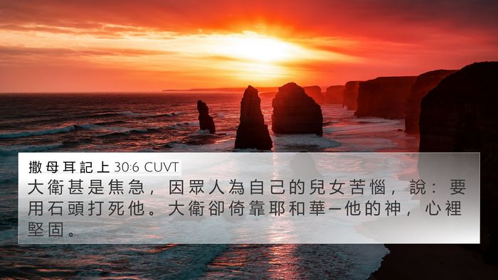 撒 母 耳 記 上 30:6 CUVT Bible Verse Image
