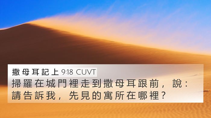 撒 母 耳 記 上 9:18 CUVT 4K Wallpaper - 掃 羅 在 城 門 裡 走 到 撒 母 耳 跟 - 4K Wallpaper Bible Verse