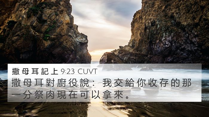 撒 母 耳 記 上 9:23 CUVT 4K Wallpaper - 撒 母 耳 對 廚 役 說 ： 我 交 給 你 - 4K Wallpaper Bible Verse