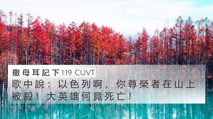 撒 母 耳 記 下 1:19 CUVT Bible Verse Image
