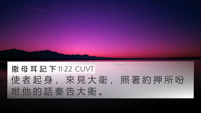 撒 母 耳 記 下 11:22 CUVT 4K Wallpaper - 使 者 起 身 ， 來 見 大 衛 ， 照 著 - 4K Wallpaper Bible Verse