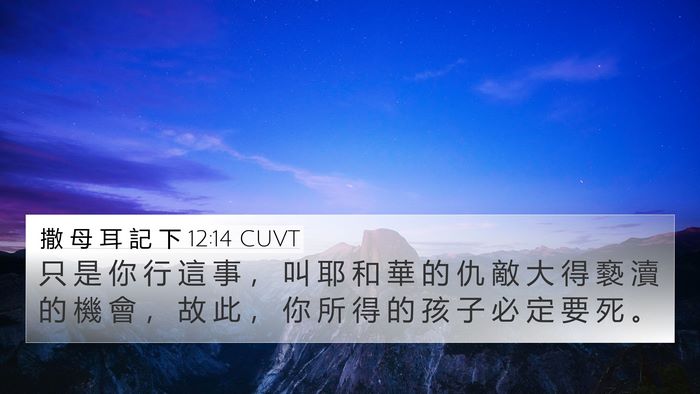 撒 母 耳 記 下 12:14 CUVT Bible Verse Image