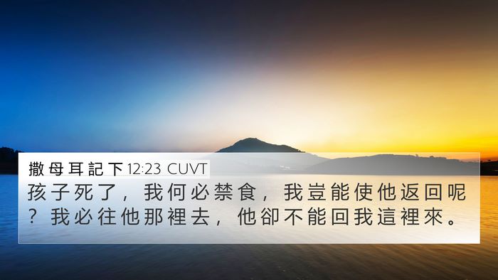 撒 母 耳 記 下 12:23 CUVT 4K Wallpaper - 孩 子 死 了 ， 我 何 必 禁 食 ， 我 - 4K Wallpaper Bible Verse