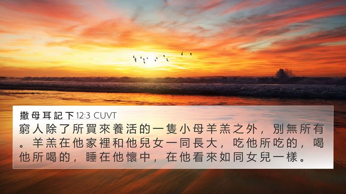 撒 母 耳 記 下 12:3 CUVT Bible Verse Image
