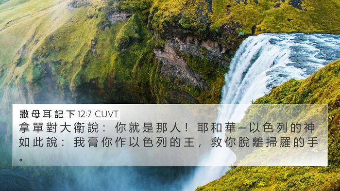 撒 母 耳 記 下 12:7 CUVT Bible Verse Image