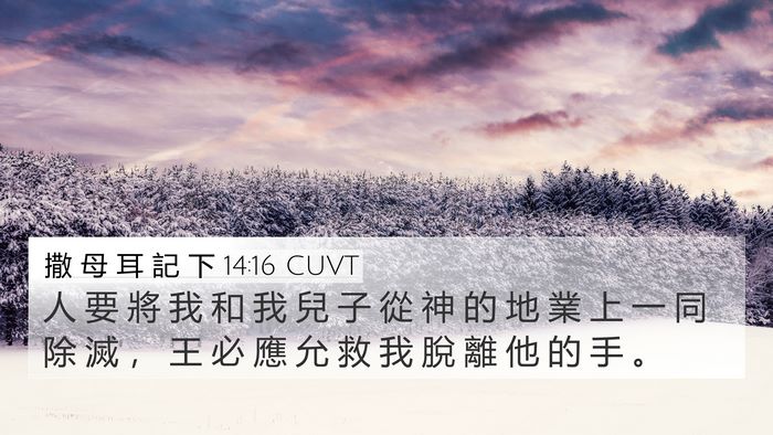 撒 母 耳 記 下 14:16 CUVT Bible Verse Image