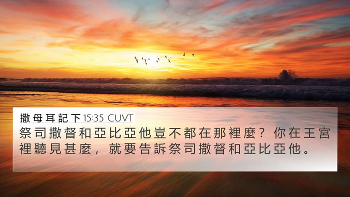 撒 母 耳 記 下 15:35 CUVT Bible Verse Image
