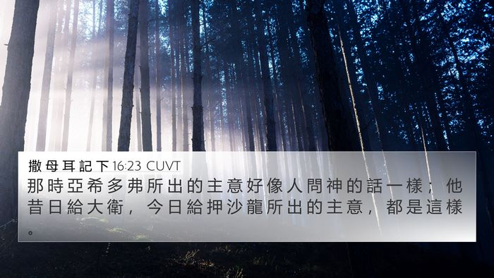撒 母 耳 記 下 16:23 CUVT Bible Verse Image