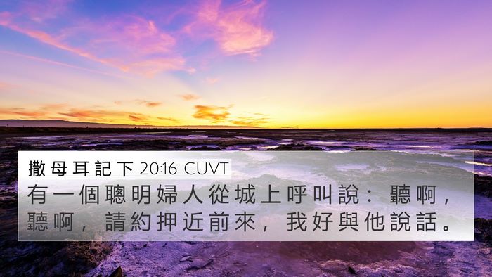 撒 母 耳 記 下 20:16 CUVT Bible Verse Image