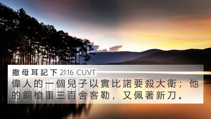 撒 母 耳 記 下 21:16 CUVT Bible Verse Image