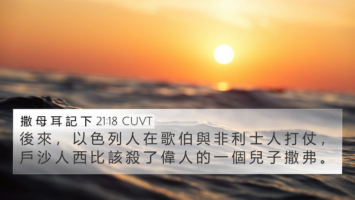 撒 母 耳 記 下 21:18 CUVT Bible Verse Image