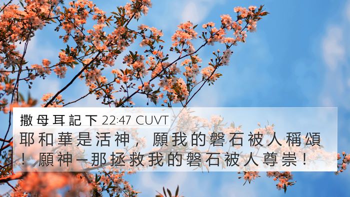 撒 母 耳 記 下 22:47 CUVT Bible Verse Image