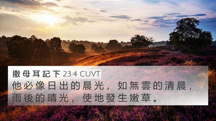 撒 母 耳 記 下 23:4 CUVT Bible Verse Image