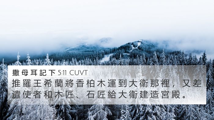 撒 母 耳 記 下 5:11 CUVT Bible Verse Image