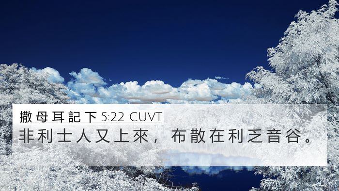 撒 母 耳 記 下 5:22 CUVT Bible Verse Image