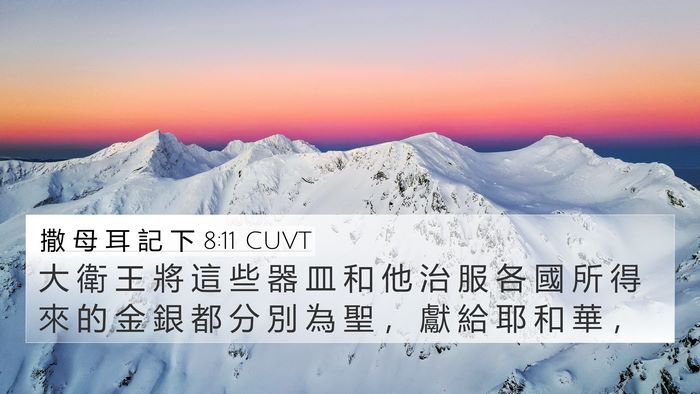 撒 母 耳 記 下 8:11 CUVT Bible Verse Image