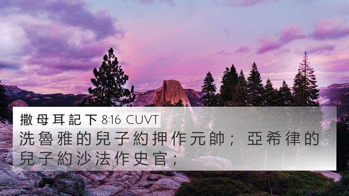 撒 母 耳 記 下 8:16 CUVT Bible Verse Image