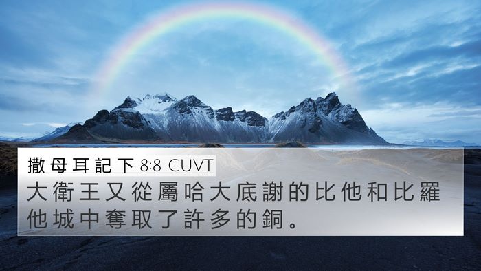 撒 母 耳 記 下 8:8 CUVT Bible Verse Image