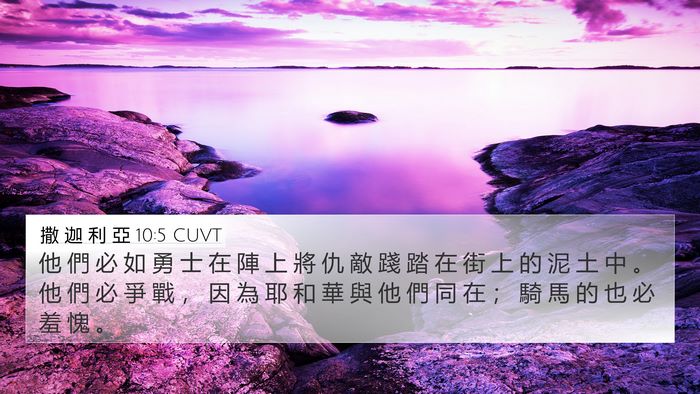撒 迦 利 亞 10:5 CUVT Bible Verse Image