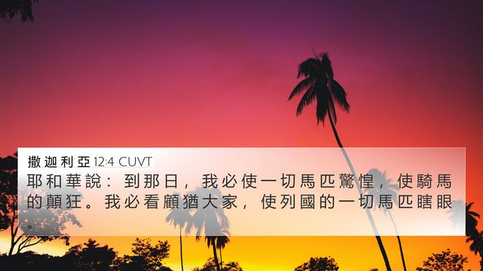 撒 迦 利 亞 12:4 CUVT Bible Verse Image