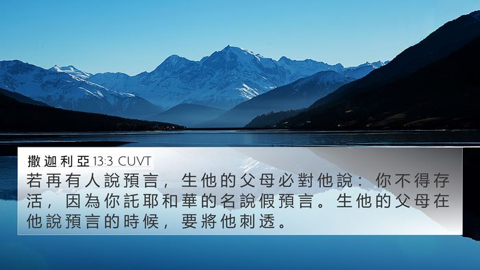 撒 迦 利 亞 13:3 CUVT Bible Verse Image