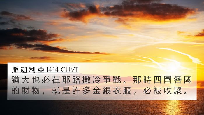 撒 迦 利 亞 14:14 CUVT Bible Verse Image
