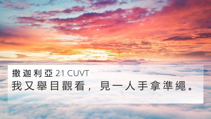 撒 迦 利 亞 2:1 CUVT Bible Verse Image