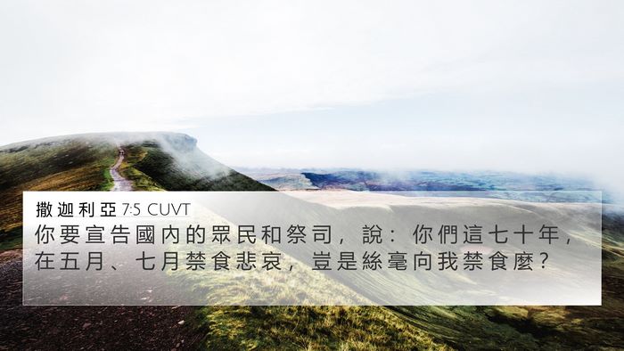撒 迦 利 亞 7:5 CUVT Bible Verse Image