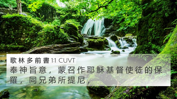 歌 林 多 前 書 1:1 CUVT 4K Wallpaper - 奉 神 旨 意 ， 蒙 召 作 耶 穌 基 督 - 4K Wallpaper Bible Verse