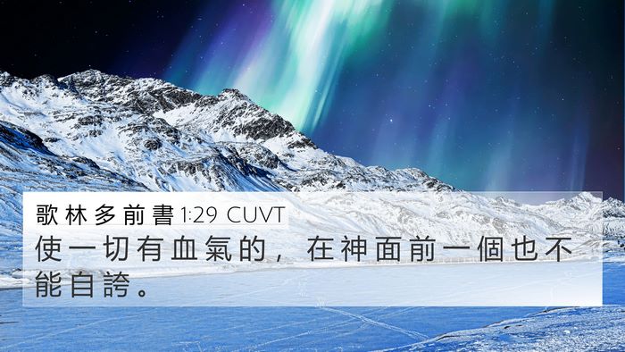 歌 林 多 前 書 1:29 CUVT 4K Wallpaper - 使 一 切 有 血 氣 的 ， 在 神 面 前 - 4K Wallpaper Bible Verse