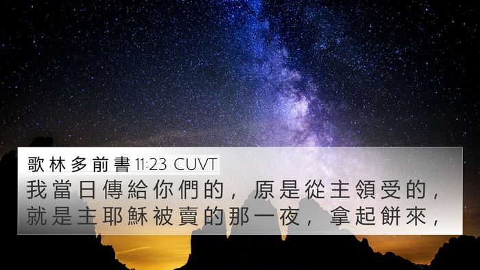 歌 林 多 前 書 11:23 CUVT Bible Verse Image