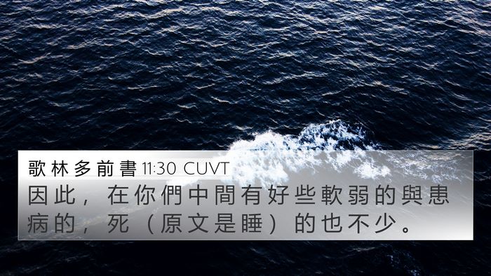 歌 林 多 前 書 11:30 CUVT Bible Verse Image