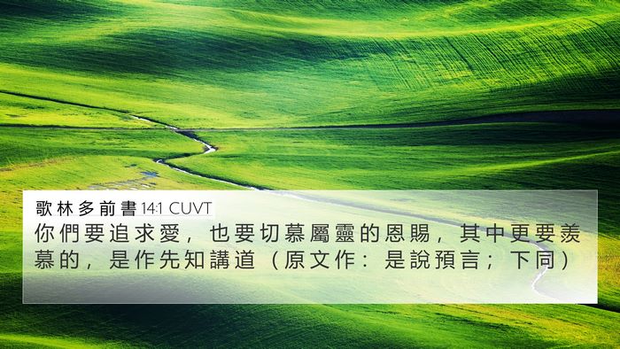 歌 林 多 前 書 14:1 CUVT Bible Verse Image