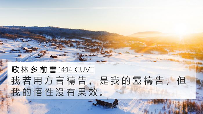 歌 林 多 前 書 14:14 CUVT Bible Verse Image