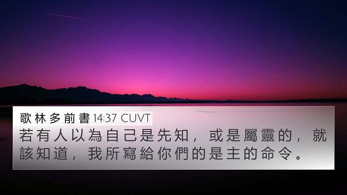 歌 林 多 前 書 14:37 CUVT Bible Verse Image