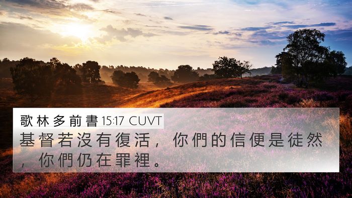 歌 林 多 前 書 15:17 CUVT 4K Wallpaper - 基 督 若 沒 有 復 活 ， 你 們 的 信 - 4K Wallpaper Bible Verse