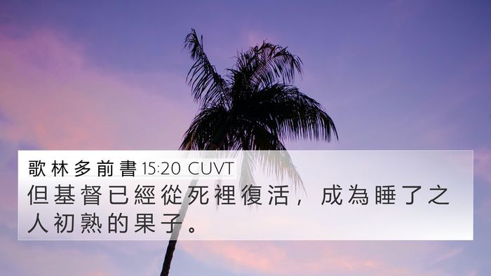 歌 林 多 前 書 15:20 CUVT Bible Verse Image