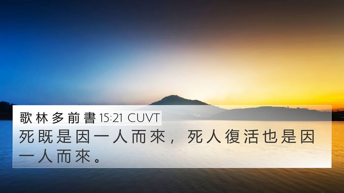 歌 林 多 前 書 15:21 CUVT Bible Verse Image
