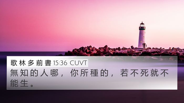 歌 林 多 前 書 15:36 CUVT Bible Verse Image