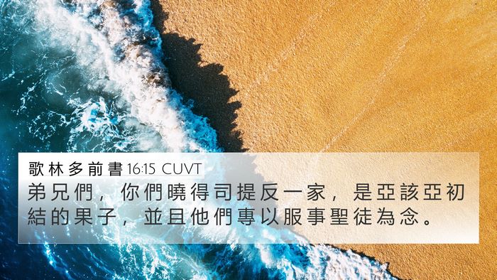 歌 林 多 前 書 16:15 CUVT Bible Verse Image