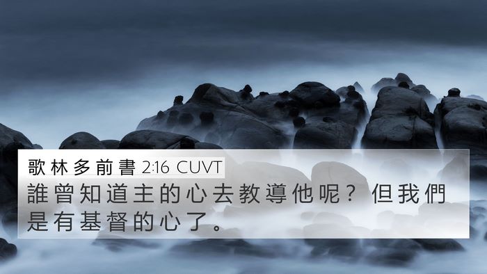 歌 林 多 前 書 2:16 CUVT Bible Verse Image