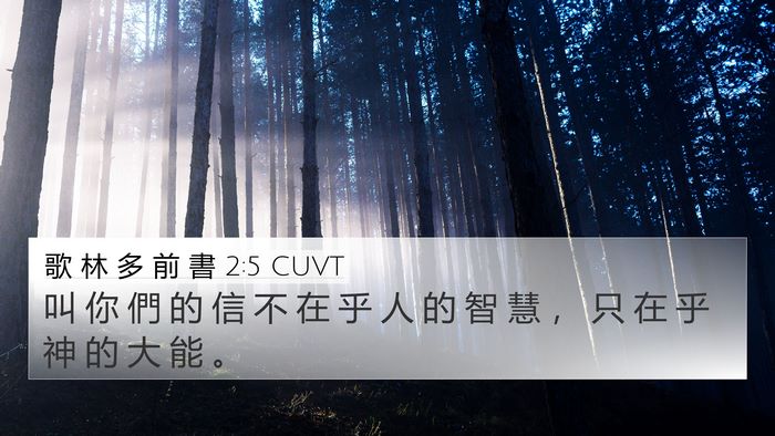 歌 林 多 前 書 2:5 CUVT Bible Verse Image