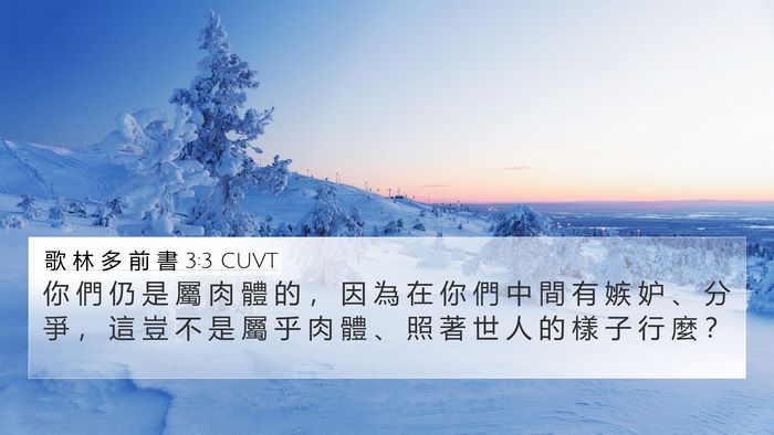 歌 林 多 前 書 3:3 CUVT Bible Verse Image