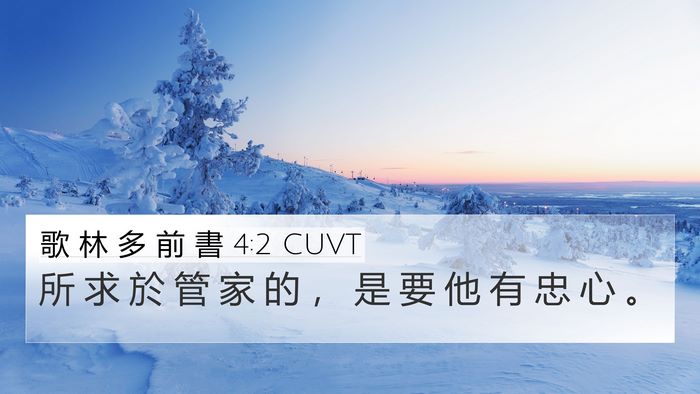 歌 林 多 前 書 4:2 CUVT Bible Verse Image
