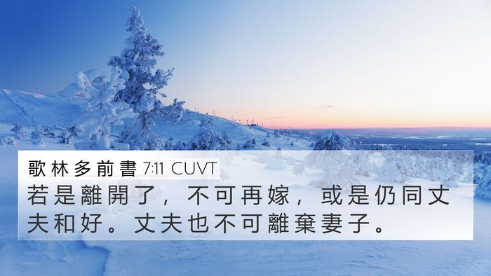 歌 林 多 前 書 7:11 CUVT Bible Verse Image