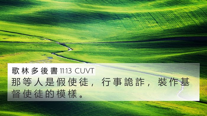 歌 林 多 後 書 11:13 CUVT Bible Verse Image