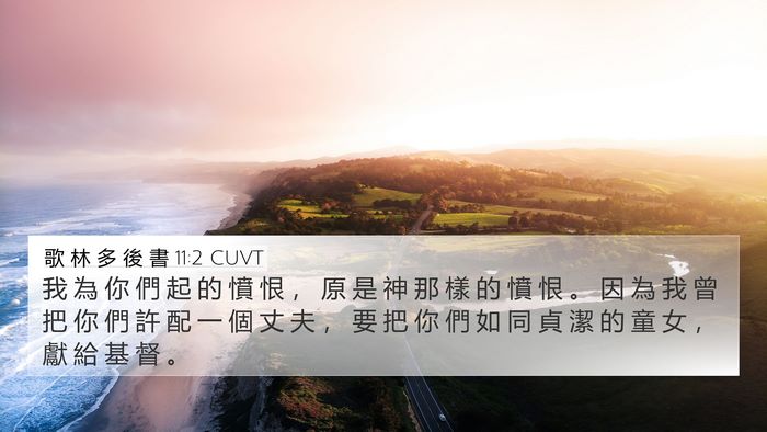 歌 林 多 後 書 11:2 CUVT Bible Verse Image