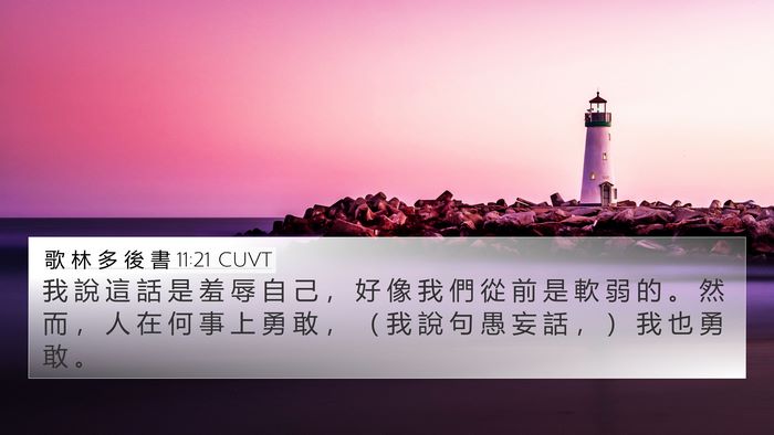 歌 林 多 後 書 11:21 CUVT Bible Verse Image