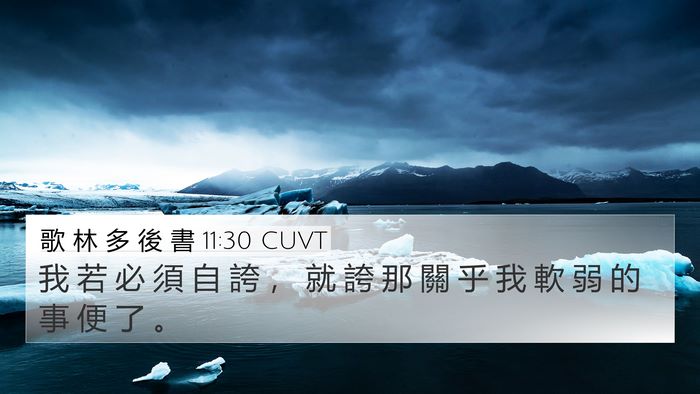 歌 林 多 後 書 11:30 CUVT Bible Verse Image