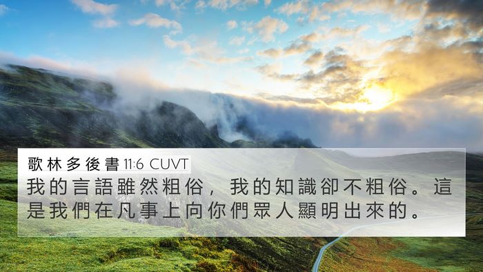 歌 林 多 後 書 11:6 CUVT Bible Verse Image